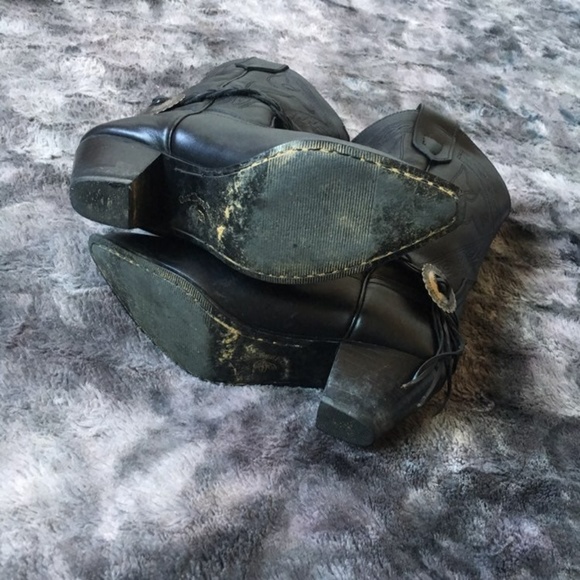 ❌SOLD❌Oak Tree Farms Leather Cowboy Boots - Picture 5 of 8